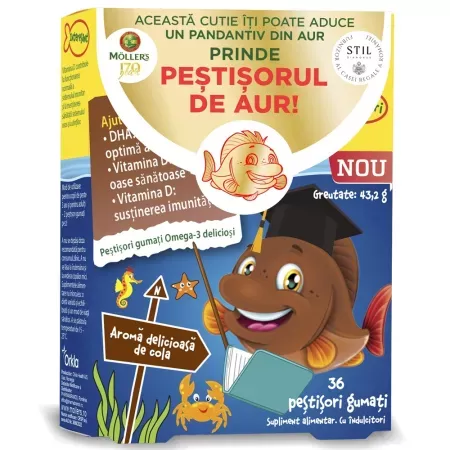 Mollers Omega 3 Pestisori Gumati Cola x 36 Buc