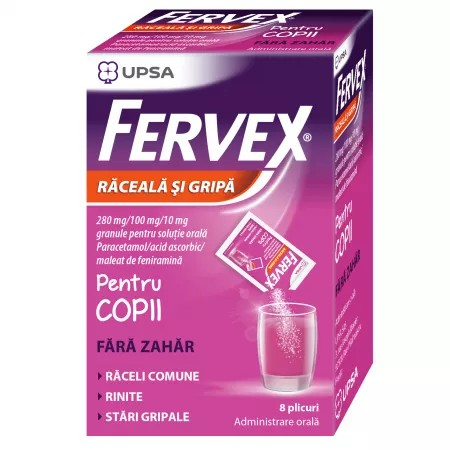 Fervex  copii- raceala si gripa pulb.susp. x 8 Upsa