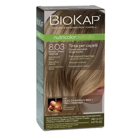 Biokap Nutricolor Vopsea Par 8.03 Natural Light Blond x 140ml
