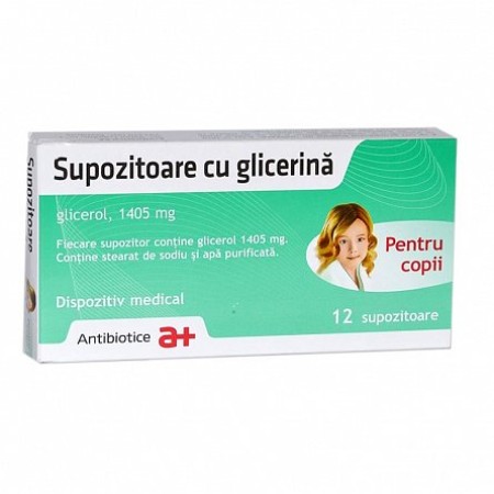 Supozitoare cu Glicerina copii x 12-Antibiotice