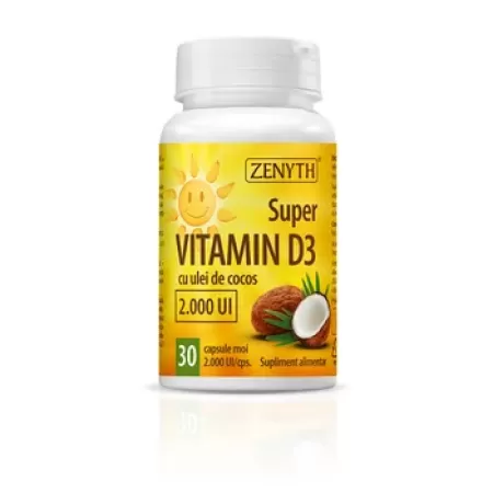 Vitamina D3 2000UI Cu Ulei De Cocos x 30c cps Zenyth