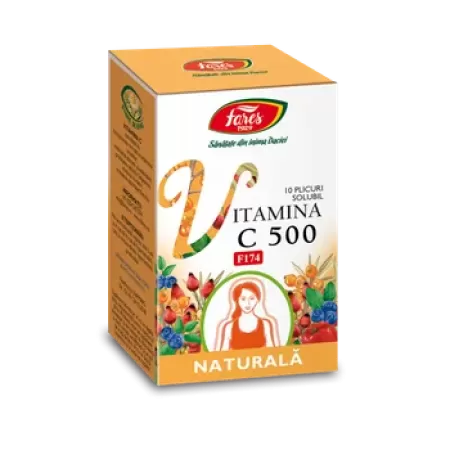 Fares Vitamina C 500mg x 10 plicuri solubile