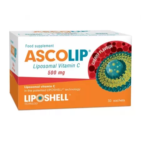 Ascolip Lipozomal Vitamina C 500mg cirese x 30 pl