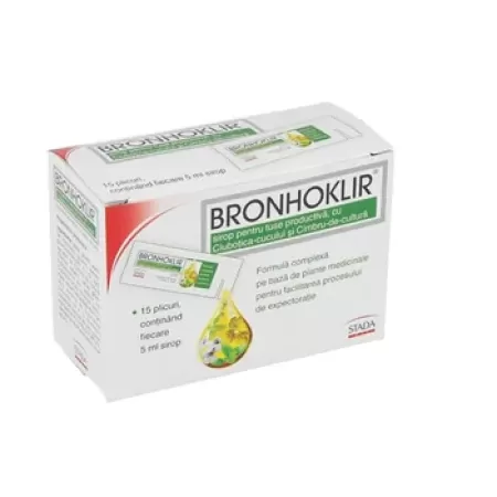 Bronhoklir sirop pt tuse productiva 5ml*15plicuri