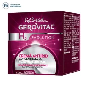 Gerovital H3 Evolution Crema Antirid Conc.cu Acid Hialuronic 30+ x 50ml