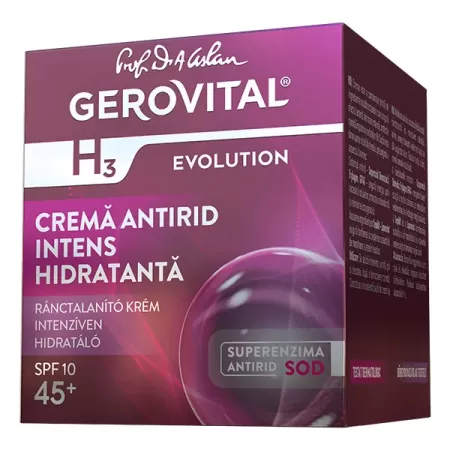 Gerovital H3 Evolution Crema Antirid Intens Hidratanta 45+ SPF10 x 50ml