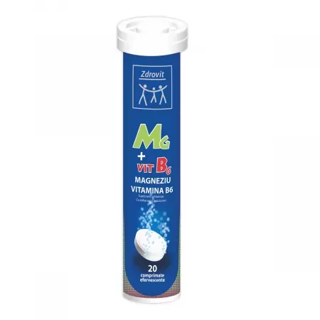 Magneziu 375 mg +Vitamina B6 X 20 cpr eff